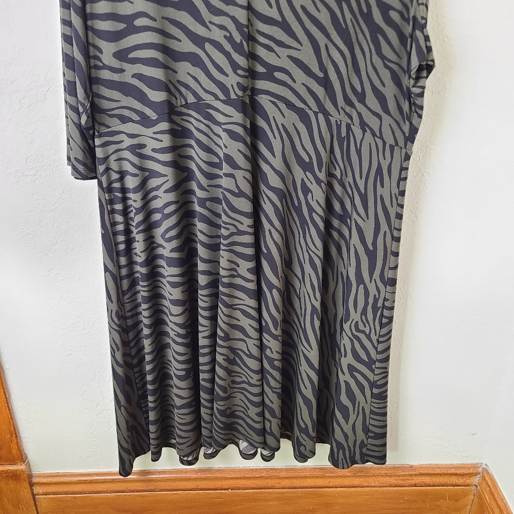 ELOQUII Elements Zebra Print Fit and Flare Dress - Picture 8 of 15